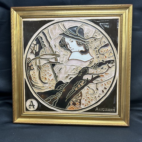Majolika jugendstil wandbild - jugendstil,