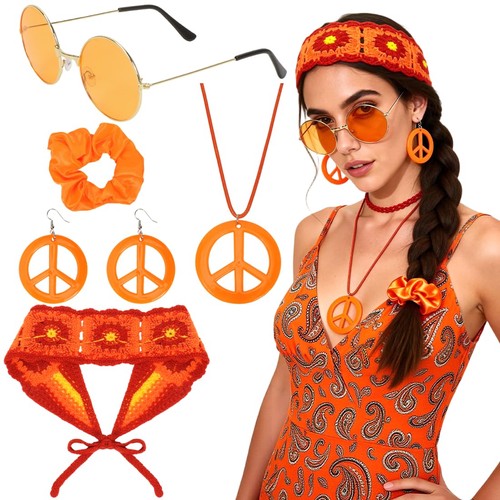 Hippie accessoires damen 5er - accessoires,