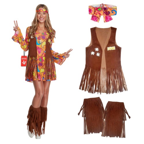 Hippie kostüm damen buntes - kostüm,