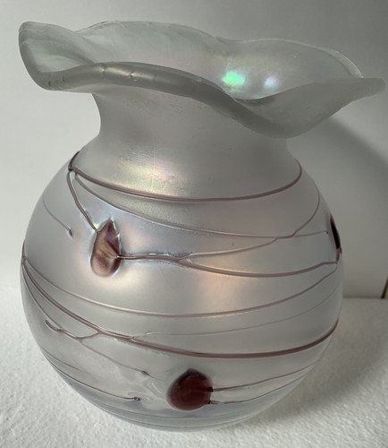 Glas noppen blumenvase - blumenvase, höhe