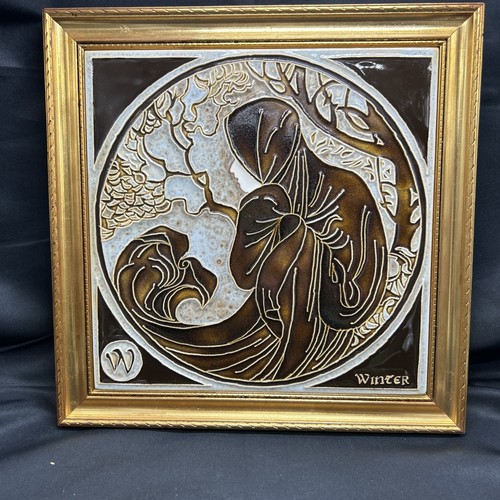 Majolika jugendstil wandbild - majolika,